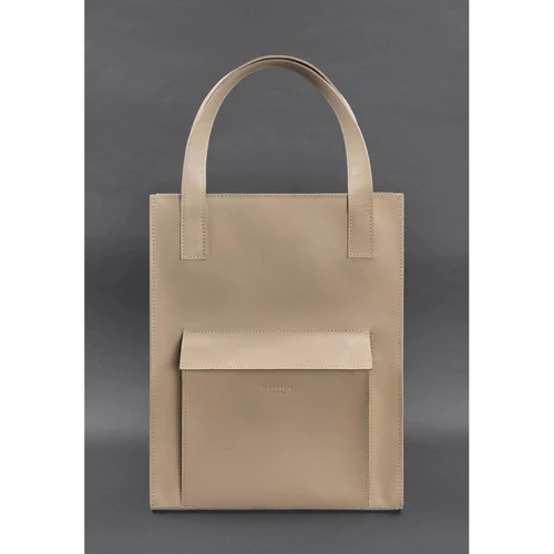 Женская сумка шоппер BlankNote Бэтси светло-бежевая (BN-BAG-10-1-light-beige)
