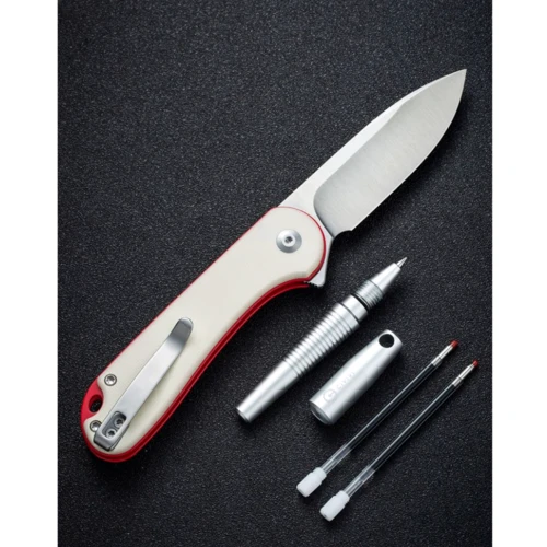 Нож Комплект Civivi StellarQuill Pen & Button Lock Elementum II Knife Combo Gift Pack C23049 (C23049): Система открывания одной рукой Нет