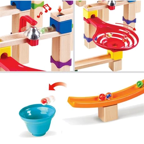 Конструктор-лабиринт Hape Marble Run Трюки и повороты 129 элементов (E1100) фото 3