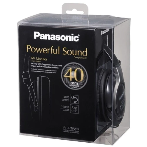 Наушники Panasonic RP-HTF295E-K Black: Тип конструкции полноразмерные