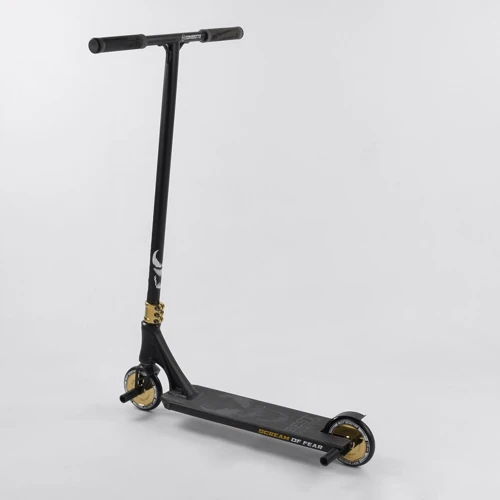 Самокат трюкових Best Scooter "SIMBIOTE" HIC-система, Пегі, алюмінієвий диск і дека Black / Gold (102307): Тип гальма ножний