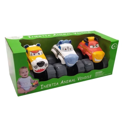 Дитяча машинка Звірятка Bambi DY-502 інерційні (Тигр,Зебра,Бик): Виробник Bambi