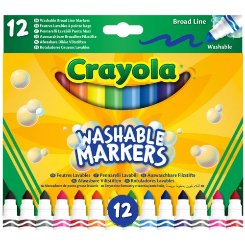 Набір фломастерів Crayola широка лінія (washable) 12 шт. (58-8340)