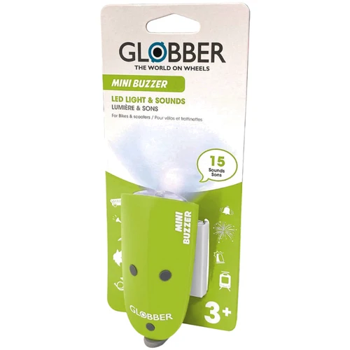Сигнал звуковий та світловий Globber Mini Buzzer, зелений