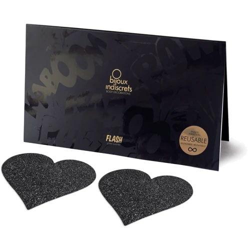 

Украшение на соски Bijoux Indiscrets - Flash Heart Black