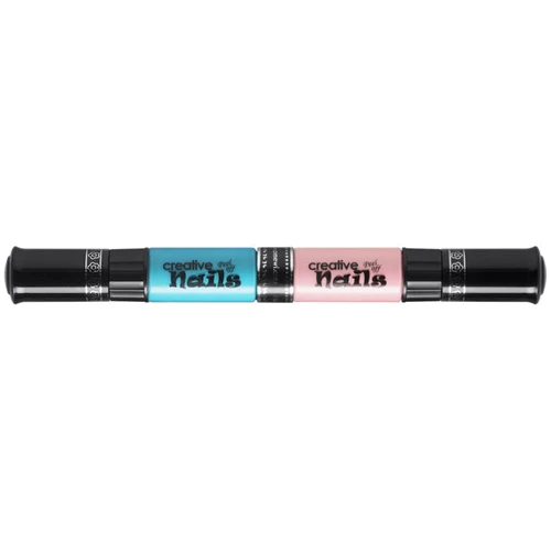 Детский лак-карандаш для ногтей Malinos Creative Nails на водной основе (2 цвета Сочный голубой + Нюд)