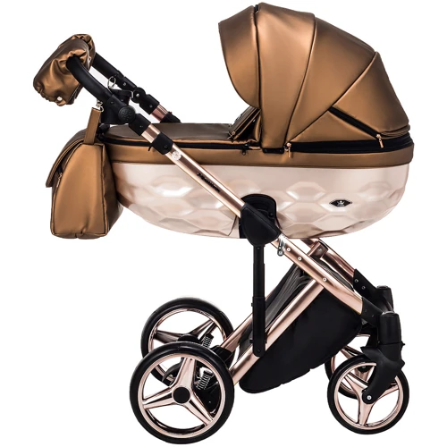 Коляска 2 в 1 Adamex Chantal Star Polar (Pink Gold) шкіра 100% Star 123 (624719): Кількість блоків 1