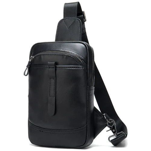 Мужская сумка-слинг Buffalo Bags черная (SHIM8037A-black)
