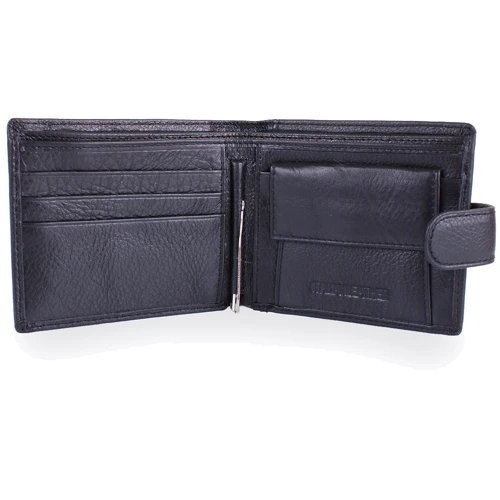Мужское портмоне ST Leather Accessories черное (NST113-1-black): Материал Натуральная кожа