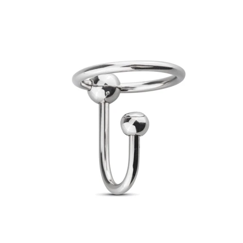 Уретральная вставка с кольцом Sinner Gear Unbendable - Sperm Stopper Solid