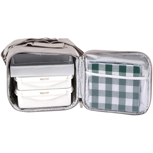 Емкость для хранения Bergner Walking anywhere сумка для обедов 23х22х13.5 см (BG-3652-GY) (00000026849): Форма прямоугольная