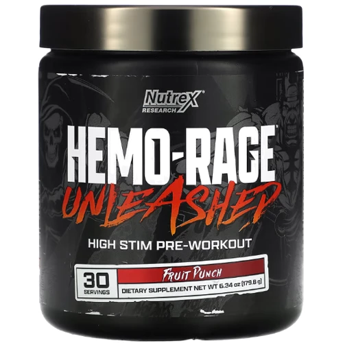 Предтренировочный комплекс Nutrex Hemo-Rage Unleashed 180 g / 30 servings / Fruit Punch