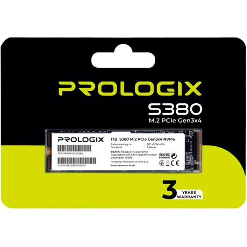 Prologix S380 1 TB (PRO1000GS380): Тип накопителя внутренний