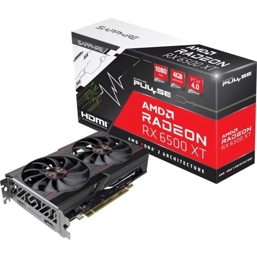Видеокарта SAPPHIRE PULSE AMD Radeon RX 6500 XT 4GB (11314-07-20G): Объем памяти, Гб 4