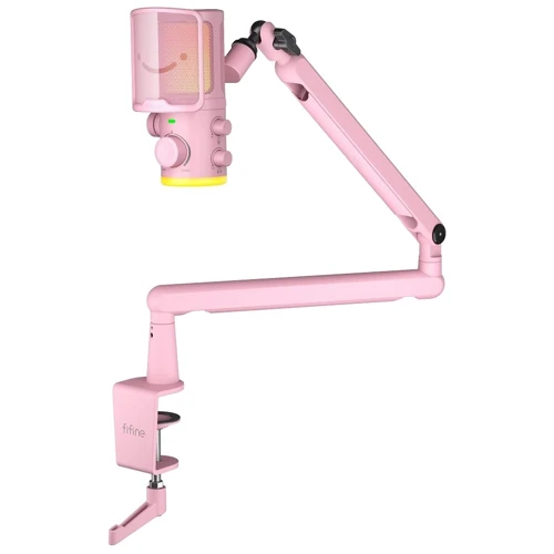 Конденсаторный USB микрофон Fifine TAM6P Pink: Способ подключения Проводной