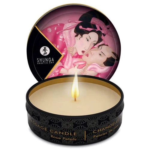 

Массажная свеча Shunga Massage Candle, 30 мл, лепестки роз