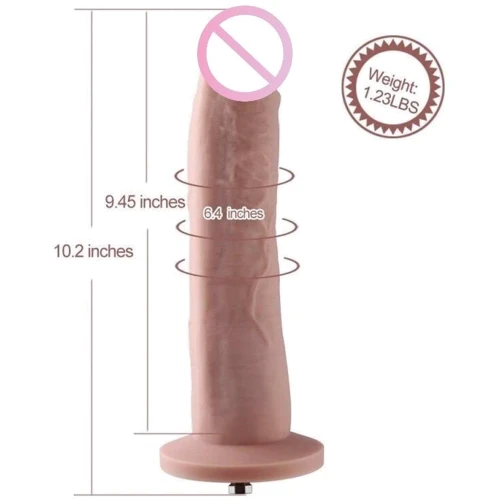 Фаллоимитатор 10.2″ с вибрацией для секс-машин Hismith Silicone Dildo with Vibe