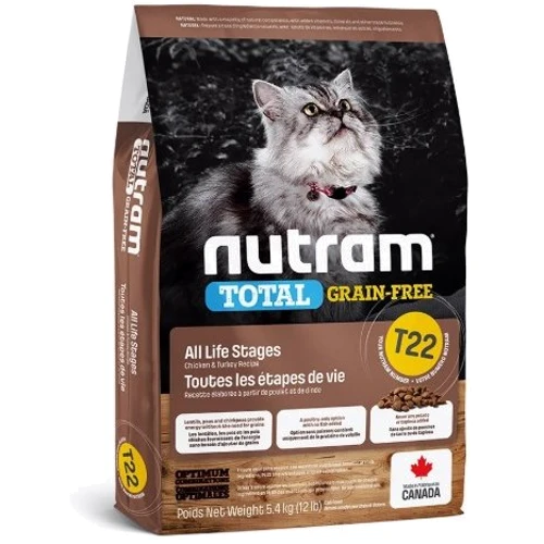 Сухой корм для котов Nutram Total GF с курицей и индейкой 5.4 кг (T22_(5.4kg))