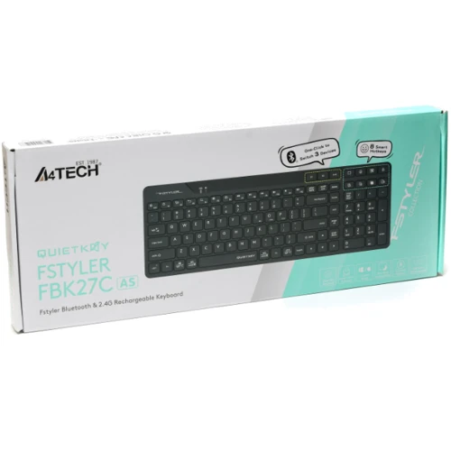 Клавіатура A4Tech Fstyler FBK27C AS Black: Тип клавіш ножничный
