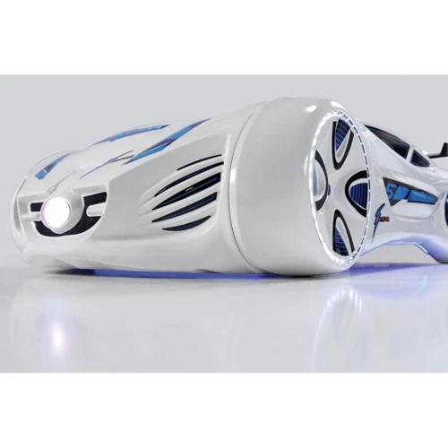 Детская кровать машина Fantasy Tesla Star белая : Опускающаяся стенка нет