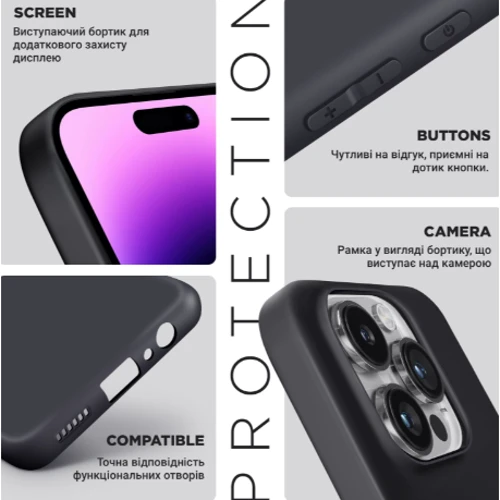 Чохол для телефона ArmorStandart Matte Slim Fit Camera cover Black for Honor 200 Pro (ARM80650): Матеріал TPU (термополиуретан)