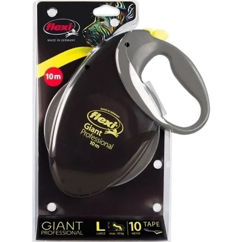 Поводок-рулетка для собак Flexi Giant Professional лента 10 м до 50 кг желтый (30103): Вес собаки, до 50 кг