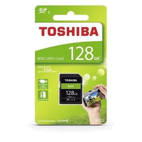 Карта пам'яті Toshiba 128GB SDXC Class 10 UHS-I U1 High Speed N203 (THN-N203R1280E4): Тип карти SDHC