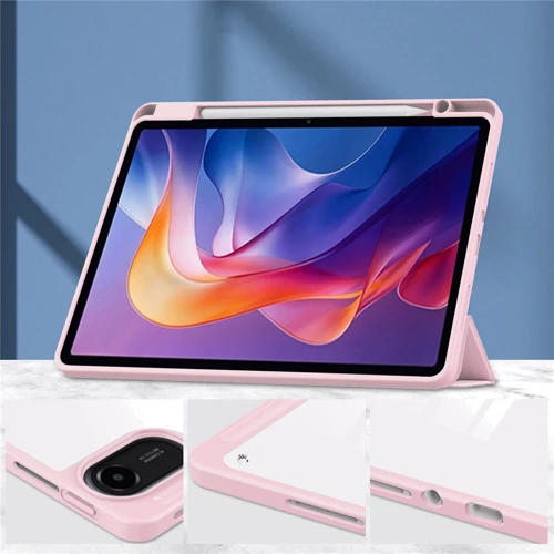 Аксесуар для планшетних ПК BeCover Soft Edge TPU з Pencil Mount Pink для Xiaomi Redmi Pad 2 (713662)