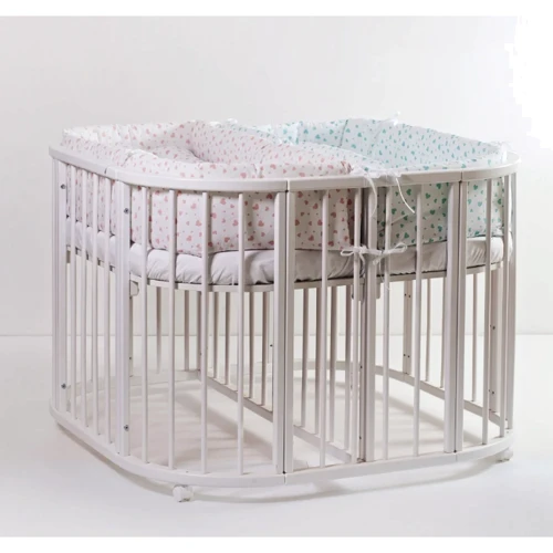 Кроватка детская Twins для двойни 110х110 L100-TW-01, белый