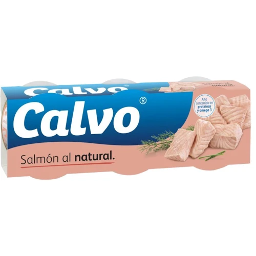 Лосось Calvo у власному соку 3х80 г (8410090912473)