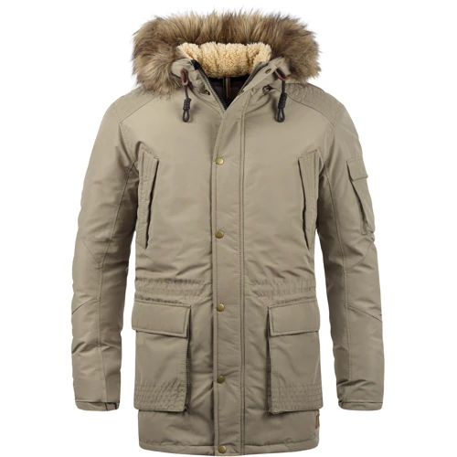 Парка Jack & Jones 38647659 54 бежевая зимняя с капюшоном