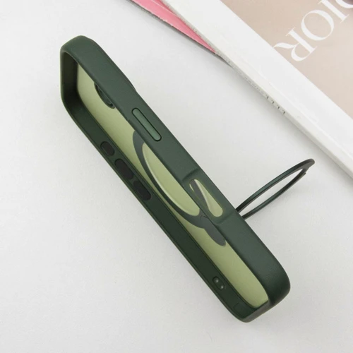 Чохол для iPhone Mobile Case Metal Buttons with MagSafe HQ Ring Green для iPhone 16: Тип чохла накладка на заднюю часть