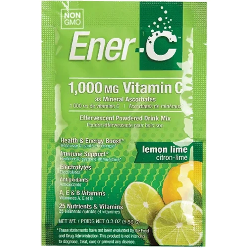 Ener-C Vitamin C, Lemon Lime 1000 mg, 1 sachet 0.3 oz (9.4 g) (EC021)