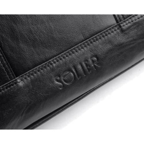Solier ABERDEEN Leather Bag Black (SL02Black) for MacBook Pro 15": Матеріал Натуральна шкіра