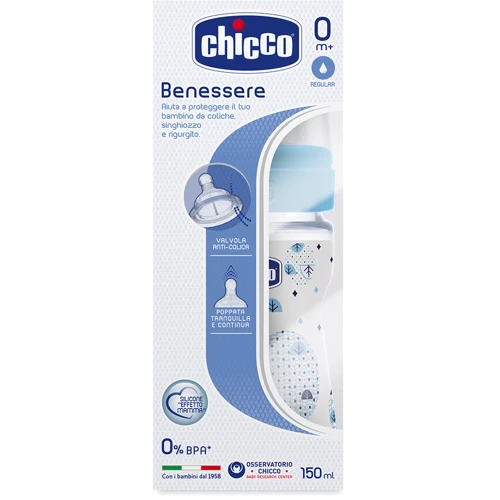Бутылочка пластик Chicco Well-Being 150мл (20611.10.50): Материал полипропилен