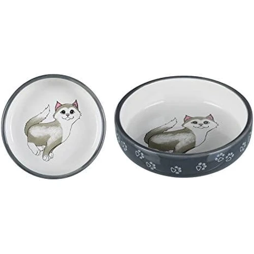 Миска Trixie для перса серая 0.3л 15см (4011905247847)