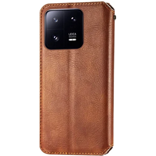 Аксессуар для смартфона Mobile Case Getman Cubic Brown for Xiaomi 13 Pro: Материал искусcтвенная кожа и термополиуретан