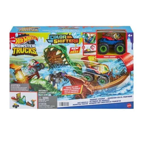 Ігровий набір Полювання крокодила Hot Wheels серії Зміни колір Monster Trucks (HGV14): Виробник Hot Wheels