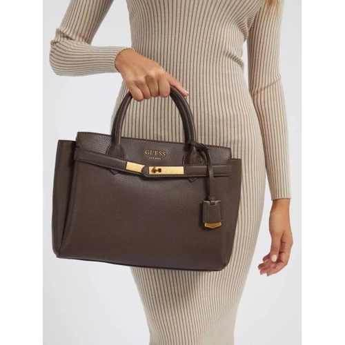 Женская сумка тоут GUESS ENISA HIGH SOCIETY SATCHEL шоколадная (HWVB8421060-CHO): Тип Сумки