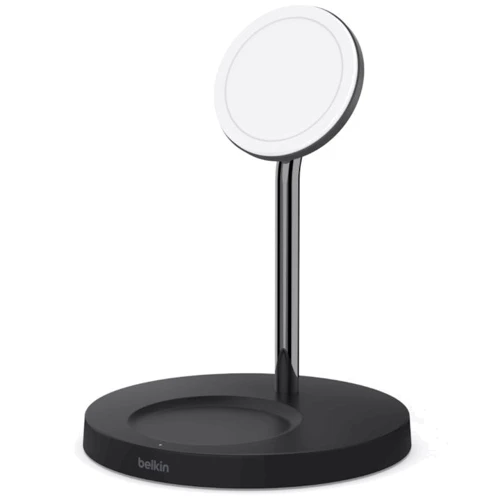 Зарядное устройство Belkin Wireless Charger Stand MagSafe Black (WIZ010VFBK) for iPhone 16 I 15 I 14 I 13 I 12 series: Кабель в комплекте встроенный