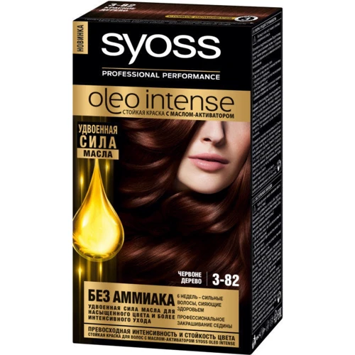 SYOSS Oleo Intense 115 ml Краска для волос без аммиака 3-82 Красное дерево