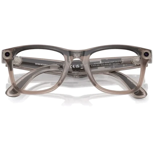 Смарт-окуляри Ray-Ban Meta Wayfarer Shiny Warm Stone- Transitions Clear/Watermelon Red size L (RW4008 6705P5 53-22) фото 3