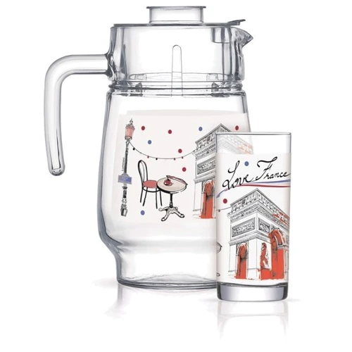 Набор для напитков Luminarc Love France Red 7 пр. (Q5670)