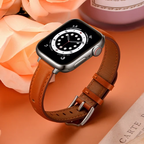 Аксессуар для Watch Slim 14mm Cow Leather Business Watch Bank Brown (BLAP181243) for Apple Watch 38/40/41mm фото 11