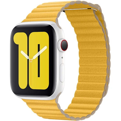 Аксесуар для Watch Apple Leather Loop Band Meyer Lemon Large (MXAE2) for Apple Watch 42/44mm: Виробник Apple