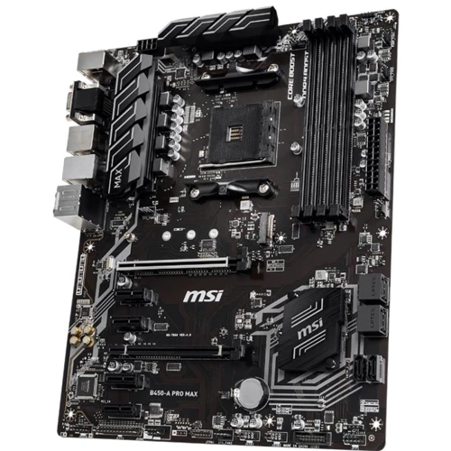 MSI B450-A PRO MAX: Роз'єми на платі SATA 3.0, PCI Express x1, M.2