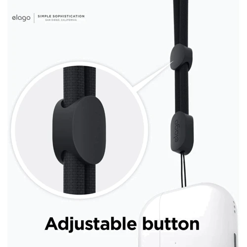 Чехол для наушников Elago Clear Case with Nylon Lanyard Lavender (EAPP2CL-BA+ROSTR-LV) for Apple AirPods Pro 2 фото 1