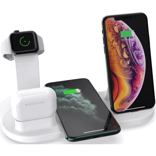 Док-станція Aloetech Dock Stand White (AT-X20-WH) for Apple iPhone, Apple Watch and Apple AirPods фото 1