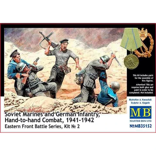 Набор фигурок Master Box Советские морские пехотинцы и немецкая пехота 1941-1942, набор 2 (MB35152)