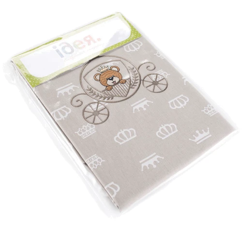 Постельное белье Papaella Корона в коляску, беж (8-10446)